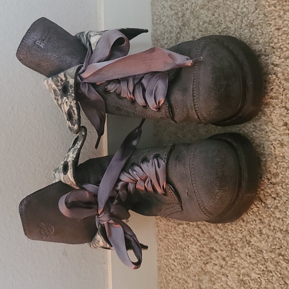 Dr. Martens Silver Boots, Size 5, US size 7